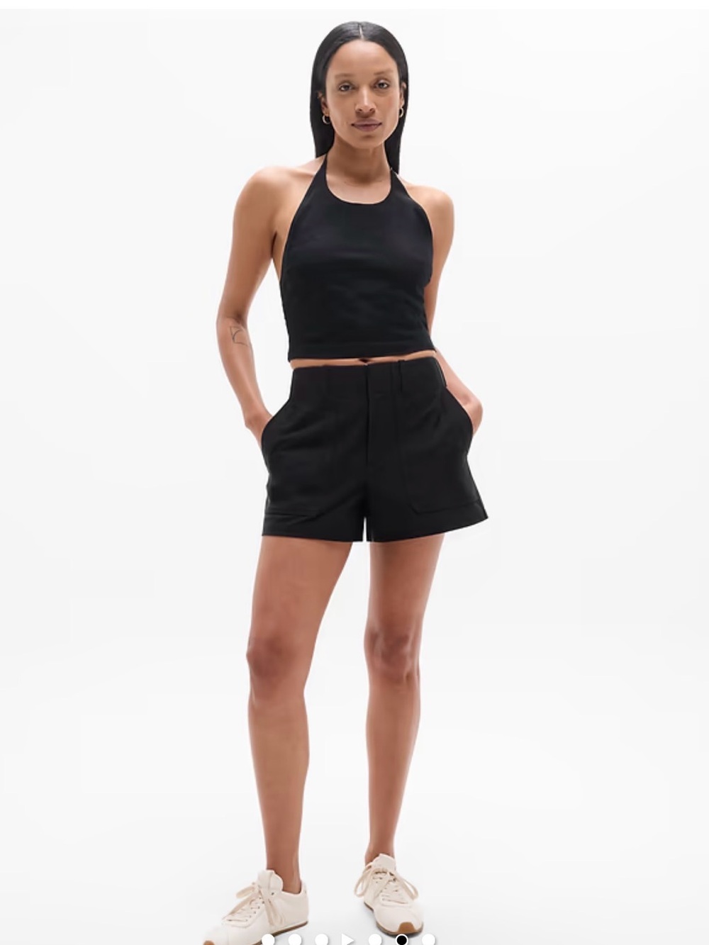 Athleta Black Skyline High Rise Tailored 4" Short